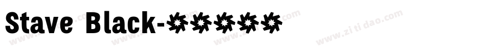 Stave Black字体转换